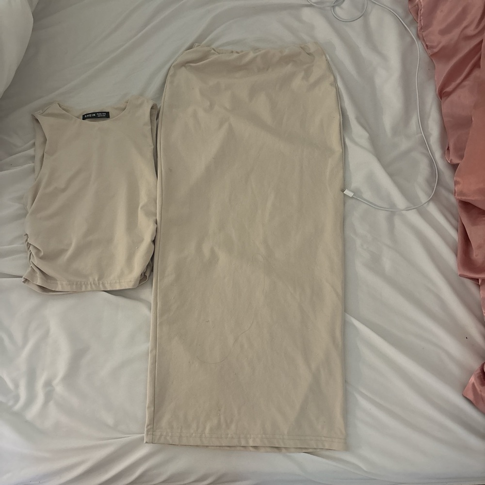 SHEIN Cream Skirt Set for Women